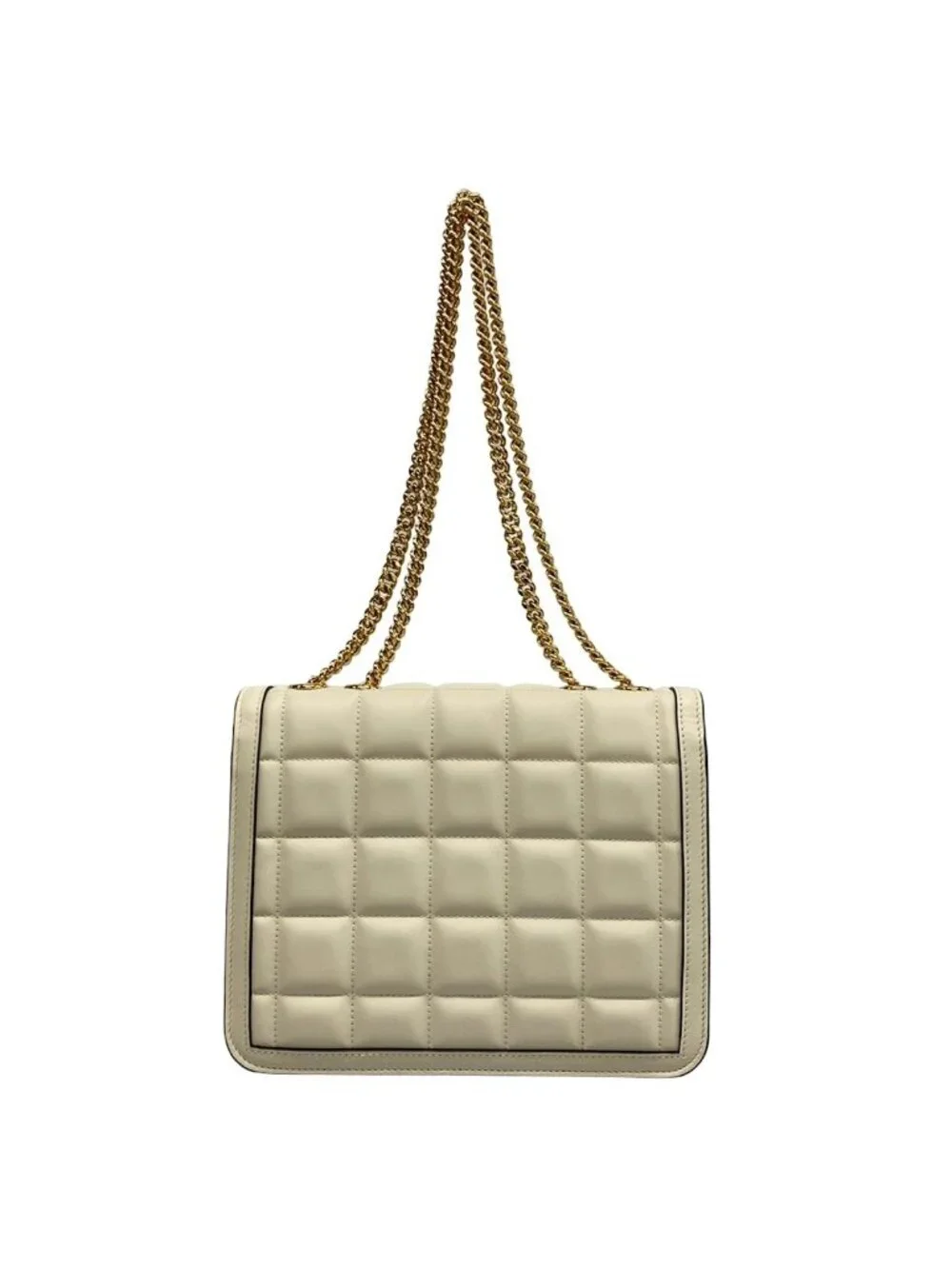 Gucci Shoulder Bag Deco Chain Ivory Leather